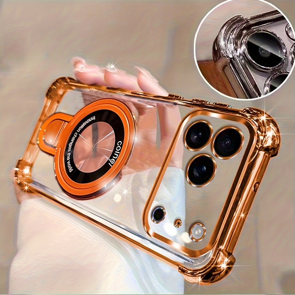 Phone Accessories Ring Holder - Роскошный прозрачный чехол с покрытием для