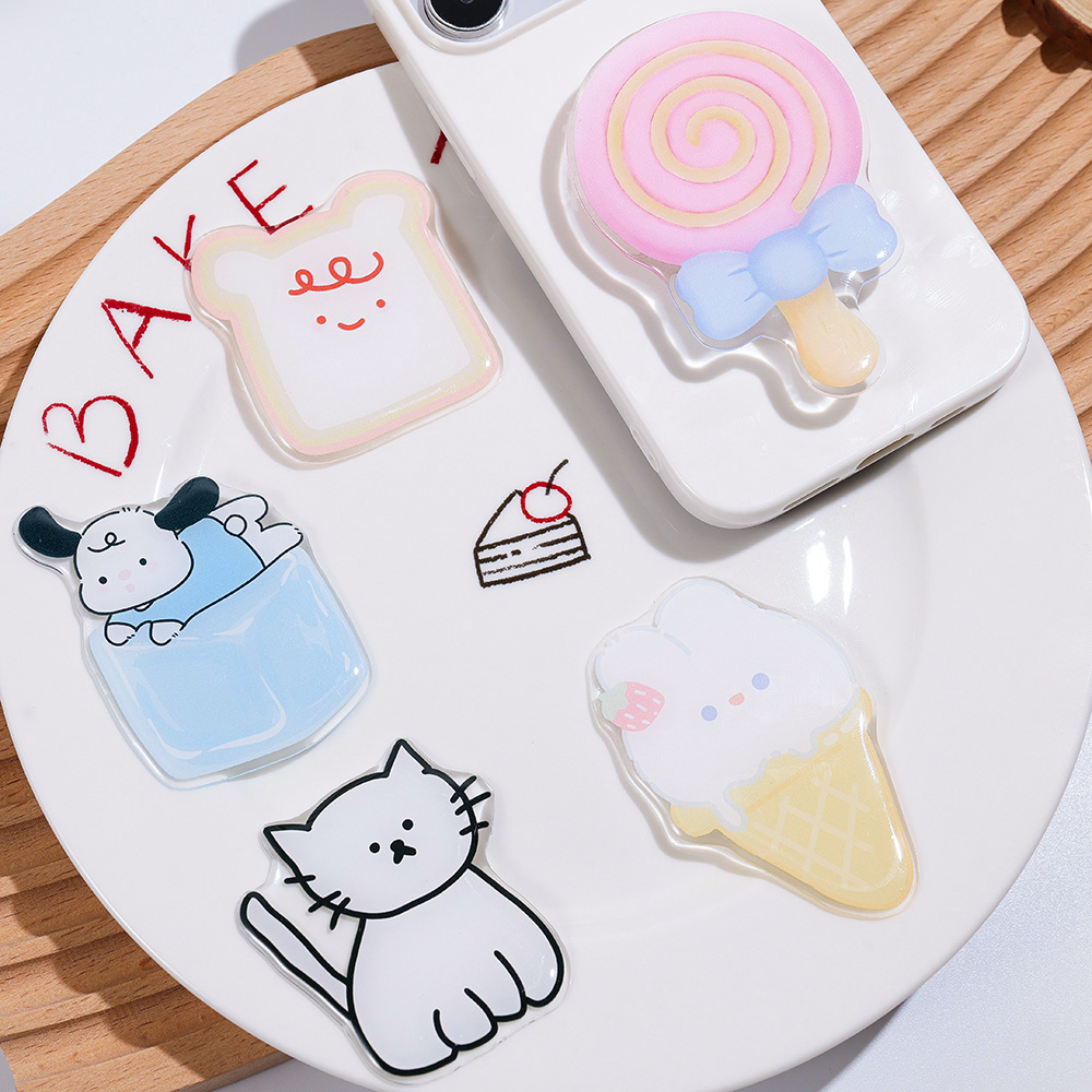 Phone Accessories Ring Holder - Милый мультяшный акриловый складной держатель-кольцо Grip