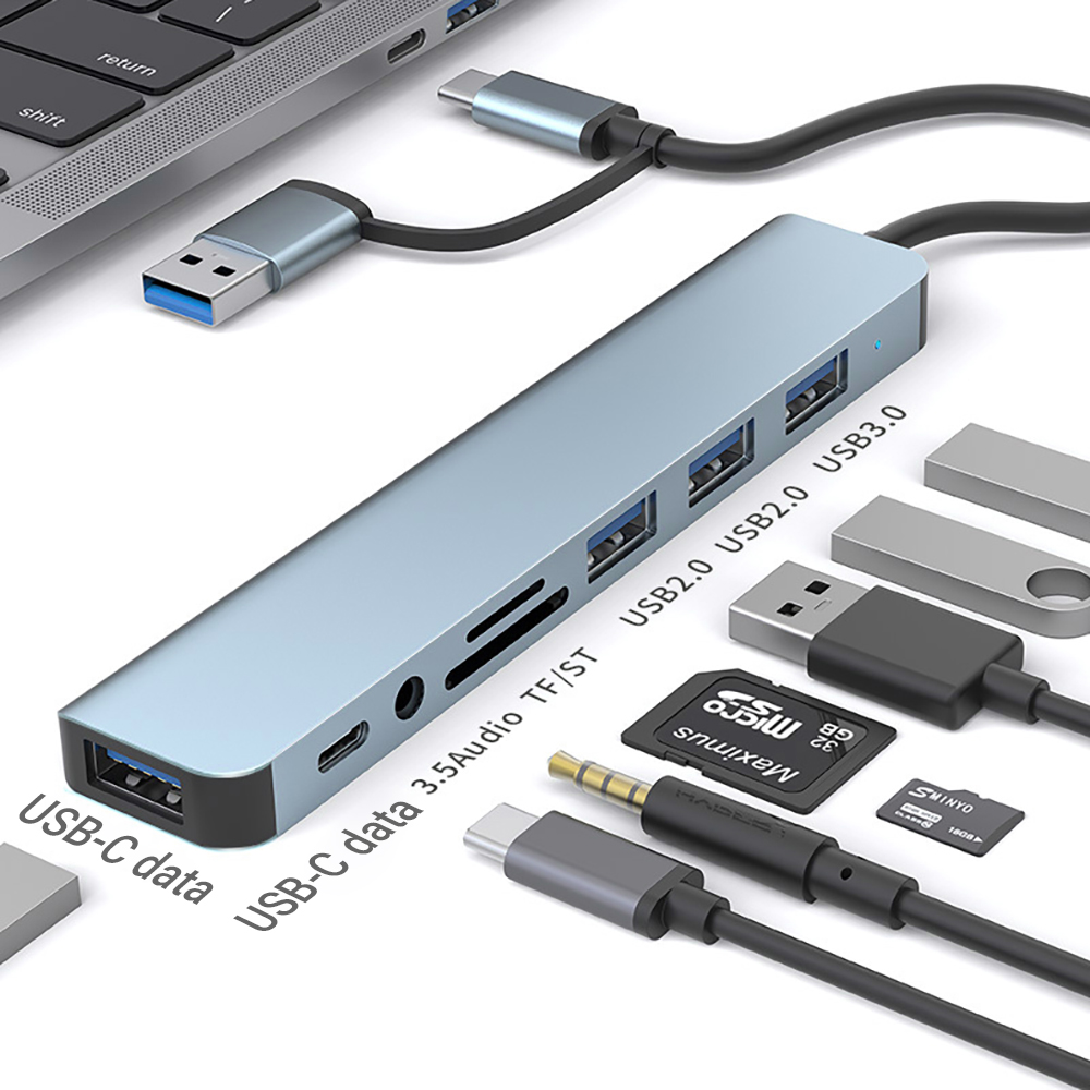 Phone Accessories Officeworks - Многофункциональная док-станция USB 9-в-1 с двумя