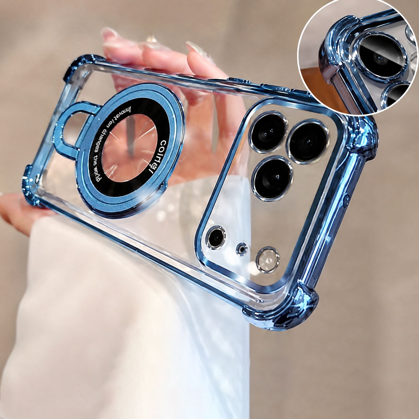 Роскошный прозрачный чехол с п – обзор и цена Phone Accessories Ring Holder